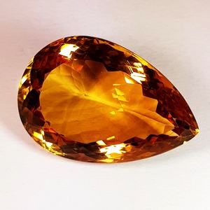 พลอยซิทรินธรรมชาติทรงลูกแพร์เจียระไนแบบเหลี่ยมเพชรพลอยหลวมสำหรับทำเครื่องประดับ - Product Image 2