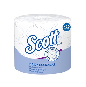 Serviettes de cuisine en rouleau standard Scott Professional (13607) 3 plis, haute absorption, jetables, design surélevé, blanches, individuelles - Product Image 1