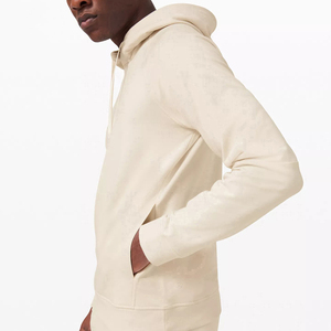 Venta al por mayor Hombres You Print Smile Pattern Drop Shoulder Hoodie con bolsillo sudaderas con capucha pesadas - Product Image 5