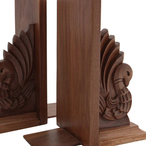 OEM personalizado moderno hogar Decoración mesa superior libro titular organizador Vintage madera recuperada sujetalibros minimalista artesanía técnicas - Product Image 2