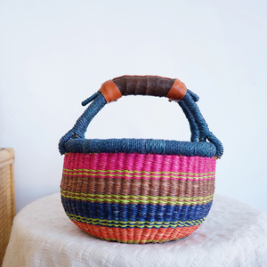 Eco Friendly <b>Straw</b> Bolga <b>Basket</b> Handmade Seagrass Storage Organizer Sustainable Wholesale from Vietnam - Product Image 6