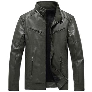 Recién llegados primavera otoño felpa nueva moda de ocio hombres chaqueta de cuero abrigo adelgazante motocicleta hombres usan chaqueta para hombres - Product Image 1