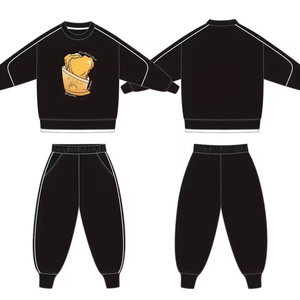 Ensembles de vêtements pour garçons, pyjama deux pièces avec manches longues imprimées par sérigraphie, fabriqué au Bangladesh par Eom Services. - Product Image 1