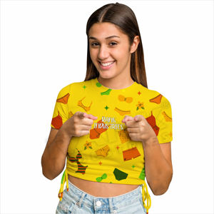 T-shirts courts pour femmes en tissu extensible doux avec soutien pour mouvements faciles, tendance décontractée - Product Image 1