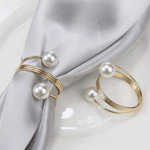 Attrayant porte-anneau de serviette en acier inoxydable indien porte-anneau de tissu pour vente en gros et artisanat dîner Table décor de table - Product Image 4