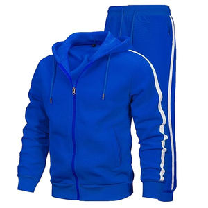 ชุดเสื้อฮู้ดและกางเกงขายาวสำหรับผู้ชาย ไซส์ XL ลายเรียบ ดีไซน์ซิป ป้องกันการหดตัว ล้างสีแบบ Acid Wash พร้อมลายสกรีน - Product Image 5