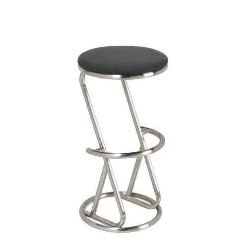 Stainless Steel Frame Bar Stool with High Quality Black Leather comfort seating hot selling Bar furniture
