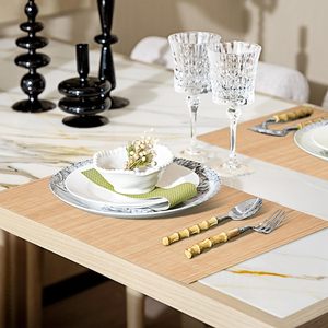 แผ่นรองจาน<span class=keywords><strong>ไม้ไผ่</strong></span>สไตล์ญี่ปุ่นแผ่นรองกันลื่นทนความร้อนซักได้สำหรับห้องรับประทานอาหาร - Product Image 6