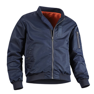 Chaqueta Bomber para Hombre, Nueva Llegada, Alta Calidad, Impresión de Logotipo Personalizado, Gruesa, Impermeable, Transpirable, 100% Seda Ecológica, Clásica - Product Image 2