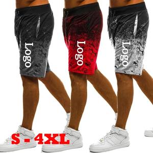 Pantalones cortos Cargo transpirables de talla grande para hombre con logotipo personalizado, pantalones cortos de entrenamiento ajustados con cordón para correr estampados a la moda, personalizables - Product Image 4