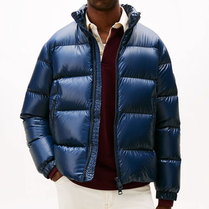 Chaqueta acolchada personalizada para hombre, abrigo de burbuja del Norte con logotipo, chaqueta con cara gruesa de algodón acolchado, chaqueta Parka cálida de invierno para hombre - Product Image 1