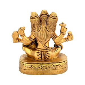 รูปปั้นทองเหลืองลอร์ด dattatreya Idol Bhagwan Datta Murti สำหรับตกแต่งบ้านสำนักงาน pooja Figurine trimurti พระเจ้าสำหรับตกแต่งบ้าน - Product Image 2