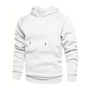 2026 Winter Men's Solid Casual Hoodies 100% Cotton <b>Fleece</b> Breathable Waterproof Eco-Friendly OEM Custom Service Direct Factory - Product Image 3