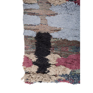 Tapis Aprezo AKWB-1346 en laine et soie de bambou noué à la main, grand format, motif abstrait rectangulaire, pour la maison, le salon, le couloir - Product Image 4