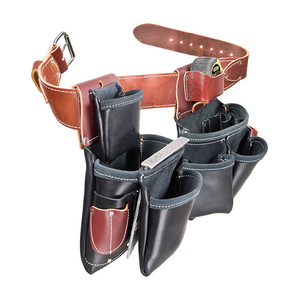 Nouveau charpentier électricien et charpentier sacs à outils en cuir véritable grande capacité marteau et porte-outil pochette avec plusieurs poches - Product Image 3