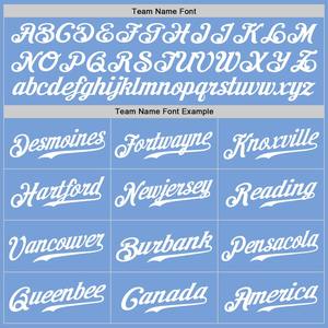 Maillot de baseball personnalisé bleu clair blanc à fines rayures blanc authentique - Product Image 6