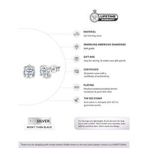 Pendientes de tuerca de diamante solitario de 3 quilates para mujer, joyería elegante y lujosa - Product Image 4