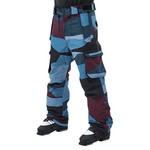 Proveedor OEM de pantalones de esquí personalizados para hombre, diseño impermeable a prueba de viento, Impresión de logotipo, tela transpirable y Soporte de etiquetas - Product Image 1