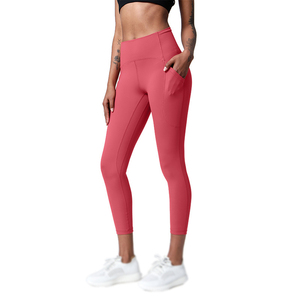 High Quality Women's High Waist <b>Sexy</b> Solid Quick Dry Breathable Workout Gym Training Seamless <b>Leggings</b> OEM - Product Image 2