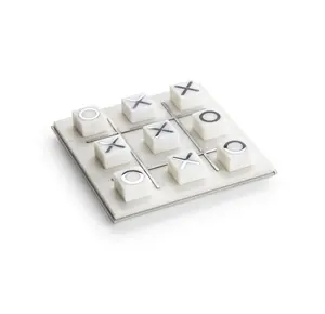 Tic tac toe or et noir marbre parfait cadeau pour anniversaire Tic Tac Toe jeu d'intérieur pour enfants et jeux de société en famille à faible taux - Product Image 2