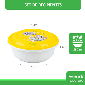 120 pezzo Set di serratura coreana 1250ml di plastica rotonda PP Container spedizione dal Messico - Product Image 3