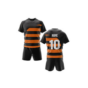 Maillots de rugby pour hommes de haute qualité à manches courtes, personnalisables avec logo, grandes tailles, antibactériens, respirants, 100 % polyester, uniformes pour - Product Image 1