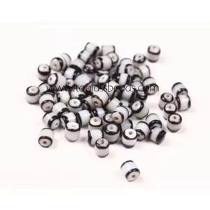 Cuentas de cristal de la mejor calidad, cuentas de resina de colores mezclados, cuentas espaciadoras sueltas con agujero grande para la fabricación de joyas - Product Image 4