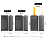 Banco de Energía Solar de Gran Capacidad 80000mah para iPhone, Cargador Portátil 60000mah 50000mah 40000mah 30000mah 20000mah Personalizado