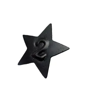 Antique Design Metal Iron Candle Pin No 2 Matt Black Color Powder Coating Star For Christmas Decor Handmade