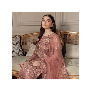 2023 été pelouse chemises robe nouveau manches longues pakistanais Shalwar kameez indien chemise robe femmes - Product Image 3
