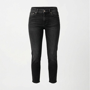 Jean en denim décontracté pour femme grande taille, coupe droite, couleur personnalisée, respirant, fermeture éclair et boutonnière, qualité supérieure - Product Image 1