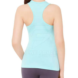 Camiseta sin Mangas para Mujer, Estilo Moderno, Informal, de Algodón y Poliéster, para Gimnasio y Fitness, Transpirable, Gran Venta en Línea - Product Image 2