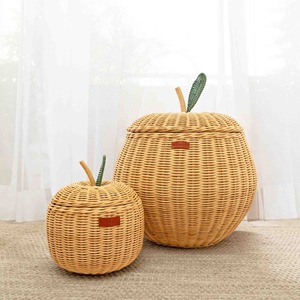 Cesta de Almacenamiento Moderna de Mimbre Ecológico, Pequeña y Natural - Product Image 6