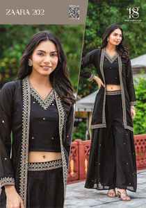 Nouveau 2024 Designer Outfit Haute sur Demande Dernières Vichitra Soie Kurti Pantalon & Dupatta Avec Broderie Travail Femme Mode à Vendre - Product Image 6