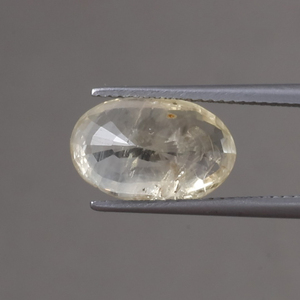 อัญมณีทรงรี100% ไพลินสีเหลืองธรรมชาติทรงหลวมขนาด13.5x8.5มม. ตัดสดใส7กะรัตได้รับการรับรองจากการแว็กซ์/สีเนื้อ - Product Image 2