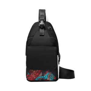 Bolso Bandolera de Piel Auténtica Negra para Hombre, Bolso Cruzado Deportivo con Logotipo Personalizado, Bolso de Viaje con Cremallera - Product Image 4