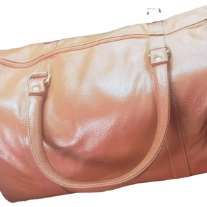 Bolsa de lona de cuero genuino para hombres/mujeres, bolsa de equipaje de gimnasio de viaje, accesorio de ropa elegante - Product Image 1