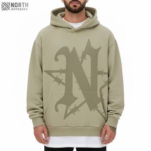 Nouvel ensemble de survêtements tendance hiver 2025 pour hommes, avec capuche, logo personnalisé, 100 % coton respirant, taille élastique, effet vieilli - Product Image 1