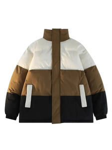 Veste matelassée imperméable unisexe d'hiver, formelle, ample, avec fermeture éclair, design uni, service OEM, meilleure qualité, logo frontal - Product Image 4