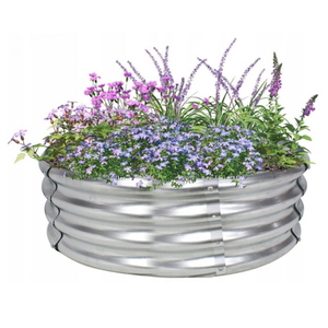 Vente en gros Taille personnalisée Jardinière ronde en acier galvanisé pour lit de jardin surélevé en métal Outil d'arrosage extérieur de haute qualité pour la décoration de la maison - Product Image 1