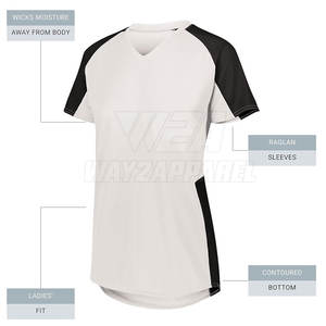 Jersey de softbol personalizado de alto fabricante Jersey de softbol con botones Jersey de softbol de color sólido - Product Image 3