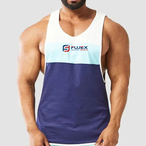Wholesale OEM Custom Logo Men's Muscle Dry Fit Workout Tank Tops Custom Bodybuilding Gym Athletic <b>Stringer</b> Tops - Product Image 4