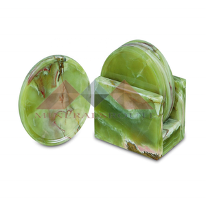 Top-Bán Vòng Màu Xanh Lá Cây Onyx Coaster Bộ Chất Lượng Cao Bán Buôn Handmade Khắc Đá Tự Nhiên Thủ Công Mỹ Nghệ Người Bán Tốt Nhất Trang Trí Nội Thất Thanh Lịch - Product Image 1
