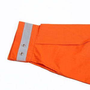 Overol Antiestático de Meta Aramida Color Naranja - Traje de Seguridad Industrial Ignífugo de Alta Visibilidad - Product Image 5