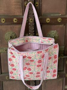 Sac fourre-tout en coton matelassé uni pour femme, fermeture éclair, bandoulière portable, accessoire de mode, grande capacité, shopping, tout - Product Image 2