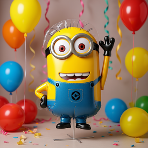 Ballon Minions en aluminium 40x63cm, décoration de fête, sac de 2 pièces - Product Image 3