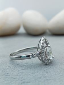 Custom Fancy Solitaire VVS Lab Grown Gold 18K Engagement Wedding Ring Trendy 925 Silver Set 100% Satisfaction Guaranteed Gifts - Product Image 3