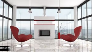 Statuario Moderne en Porcelaine Brillante Vitrifiée Antidérapante 600x600/800x800mm Carreaux Carrés pour Salle à Manger Salon Salle de Bain Aspect Marbre - Product Image 3