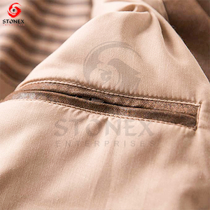 Veste en cuir pour homme de haute qualité, prix de gros, col montant personnalisé, fermeture éclair, pour l'hiver et la rue - Product Image 4