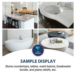 Scie à pont en pierre Blue Elephant CNC 3220, machine à découper les carreaux de marbre à 45 degrés pour la fabrication de pierres tombales - Product Image 4